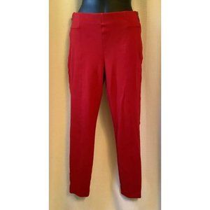 Style & Co Womens S (6-8) Red Pull On Skinny Elastic waistband Leggings